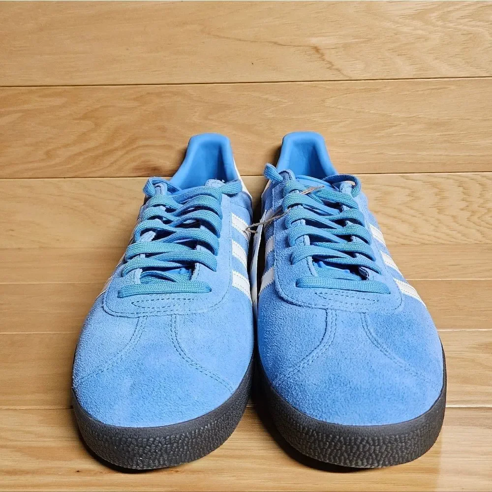 Adidas Originals Gazelle Sky Blue White Gum Mens Trainer Shoe Sneaker ID6104 - Picture 4 of 15